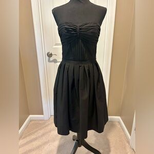 White House Black Market Strapless Black Dress